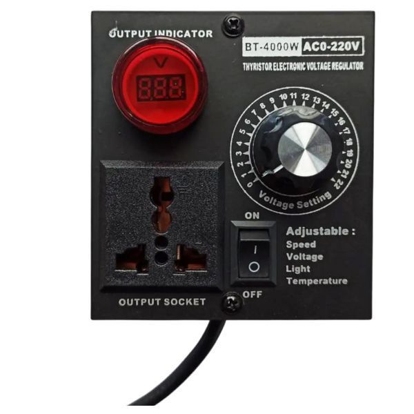 Регулятор напряжения BT-4000 (диммер) с индикатором до 3кВт, 220В 16425 фото