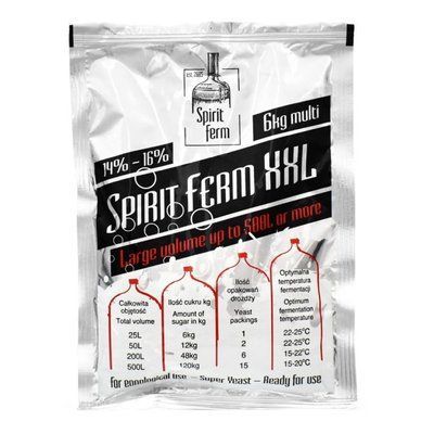 Турбо-дрожжи Spirit Ferm XXL 6kg, 75 г 7090 фото