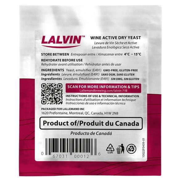 Дрожжи винные Lalvin Burgundy RC212, 5 г 17005 фото